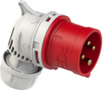 CEE Industrial plug angled 4x32A (3P+PE) 6h IP44 TWIST red/grey 8024-6 | 9003399333194