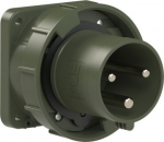 CEE-flanged plug 3x63A (2P+PE) 6h IP67 POWER TWIST green 633-6.U | 9003399483257