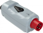 CEE-plug 4x16A (3P+PE) 6h IP44 with switch (REVERSING), grey/red 54014610 | 9003399315374