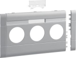Frontplate 3-gang socket outlet for BRA/H/S 120 with LF stackable hfr light grey GB120317035 | 4012740859691