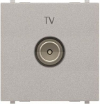 N2250.7 PL TV outlet, silver, M-type, 2 modules Zenit 2CLA225070N1301 | 8427238138145