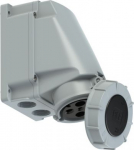 CEE-wall mounted socket 4x63A (3P+E) 7h IP67 POWER TWIST grey 134-7 | 9003399034503