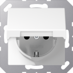 Socket outlet 16 A/250 V with hinged lid IP44, white A1520KLWW | 4011377059344