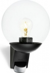 Outdoor wall luminaire L 585 S, With sensor, max. 60W E27 180&deg; max.10m IP44 2-2000lux Black 005535 | 4007841005535