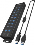 Raidsonic | 20-in-1 USB HUB with power supply, on/off button and mounting brackets | IB-HUB1720-U3 IB-HUB1720-U3 | 4250078174080