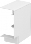 Plakanais stūris montāžai uz kanāla 70x130mm, PC/ABS, dzidri balts, 9010 6274420 | 4012195952657