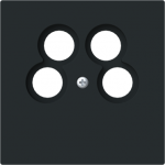 As cover for 4gang Antenna socket insert.   Outputs in a trapezoidal arrangement e.g. TV/R/SAT/SAT or TV/R/DATA/DATA or TV/R/SAT/DATA. 2CKA001724A4443 | 4011395317099