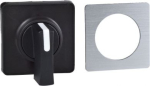 Cam switch operating head, Harmony K1, K2, 22mm, plastic, 45x45mm plate, metallic legend, black hand KBC1H | 3389110980493