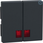 Schneider Electric Merten System M rocker with indicator MEG3456-0414 is in color anthracite for double switch or button. This rocker with indicator belongs to M-Arc, M-Elegance, M-Plan, M-Plan glass, M-Smart, M-Star, System M aesthetic group. The de ...