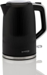 Gorenje K17DPB | Kettle | Electric | 1.7 L | 2200 W | Plastic/Stainless steel | 360&deg; rotational base | Black K17DPB | 3838782826955