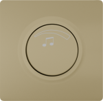 Volume controller cover plate, 3W, 27ohm, 68x68mm, malt gold, DELTA style 5TG4812-0MG | 4047624273577