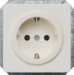Socket outlet 10/16A 250V, 65x65mm, With screwless connection terminals, without claws, titanium white, DELTA profil 5UB1403-0KK | 4001869397535