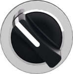 Flush mounted selector switch head, Harmony XB4, metal, black, 30mm, 2 positions, stay put ZB4FD2 | 3606489581213