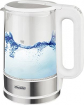Electric kettle MS 1301w, 1850 W, 1.7 L, Glass/Stainless steel, White MS 1301W | 5903887803908