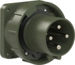 CEE-flanged plug 4x63A (3P+PE) 6h IP67 POWER TWIST green 634-6.U | 9003399485428