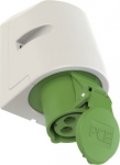Wall mounted socket 3x16A (2P+PE) 2h IP44, green 113-2 | 9003399016592