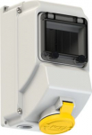 Wall mounted socket 4x16A (3P+PE) 4h IP44 with window 75143-4