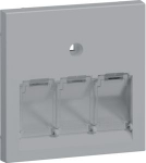 Central plate UAE 3-gang, for Frontplate 55, hfr, alu GZUAE3ALAN | 4012740983457