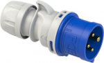 CEE Industrial Plug 4x16A (3P+PE) 9h IP44 230V SHARK blue 014-9 | 9003399136696