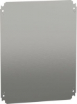 Plain mounting plate H500xW400mm made of galvanised sheet steel. range of product: Mounting accessories - accessory / separate part type: mounting plate - device application: multi-purpose - mounting location: direct fixing on backstuds, step slide - ...