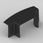 T-shaped connection for socket channel PK 90X55 D, black 8404_FB | 8595568937032