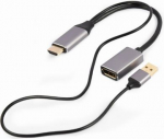 I/O ADAPTER HDMI TO DP/BLACK A-HDMIM-DPF-02 GEMBIRD A-HDMIM-DPF-02 | 8716309124546