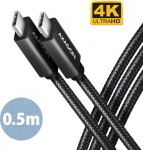 CABLE USB-C TO USB-C 0.5M 100W/BLACK BUCM32-CM05AB AXAGON BUCM32-CM05AB | 8595247908865