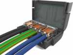 Connection box with gel IPX8 with three 2-pole Wago terminals 0.2-4mm2, ShellBox MJBF332 | 8053323900672