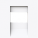 For telephone socket insert   For USB, VGA, HDMI inserts and communication adapter.   For loudspeaker connection box.   No visible mounting screw. 2CKA001710A4166 | 4011395316948