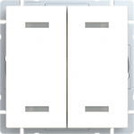 4/2-gang push button panel to control bistable relays or electronic control systems. Load capacity 1A AC/DC. White LED-light with adjustable illumination. Installation on surface or on top of a standard flush mounting box. 2TKA00000915 | 6438199002309