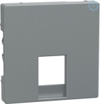 Cover plate for telephone socket, RJ11/RJ12, aluminium, Merten System M MEG4211-0460 | 4042811157302