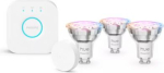 Hue Essential Kit, Hue Essential LED Bulbs, GU10, 4.7W, 345 lm, White and Color Ambiance (3 pcs.) + Hue Bridge + Smart Button 929004235708 | 8721103103734