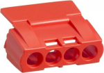 Protective cover, Kaedra, for 4 holes terminal block, red 13588 | 3303430135883