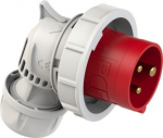CEE Industrial plug angled 3x16A (2P+PE) 9h IP67 TWIST red/grey 80132-9 | 9003399487651