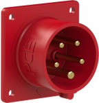 CEE-flanged plug 5x16A (3P+N+PE) 6h IP44 TT red 75x75 615-6TTF7 | 9003399716287
