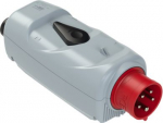 CEE-plug 5x16A (3P+N+PE) 6h IP44 with switch (REVERSING), grey/red 54015610 | 9003399844270