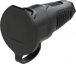 Rubber socket outlet250V AC, 3x16A (2P+E), IP54, With cap, TPE/PA6, Taurus2, fb SH, black 2411-SSC | 9003399469053