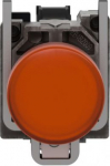 Orange complete pilot light &Oslash;22 plain lens with integral LED 24V. range of product: Harmony XB4 - product or component type: complete pilot light - device short name: XB4 - fixing collar material: zamak - mounting diameter: 22 mm - operator additiona ...