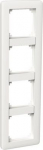 Vertical 4-gang frame, white, Exxact Primo WDE002704 | 3606480208973