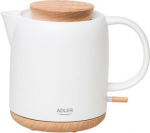 Adler Electric Kettle | AD 1304 | Electric | 1200 W | 1 L | Ceramic | 360&deg; rotational base | White AD 1304 | 5905575905956