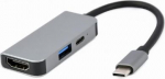 I/O ADAPTER USB-C TO HDMI/USB3/3IN1 A-CM-COMBO3-02 GEMBIRD A-CM-COMBO3-02 | 8716309124188
