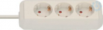 Extension 3-socket, 3m H05VV-F 3G1,5, IP20, white, Eco-Line 1158610030 | 4007123615292