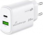 POWER ADAPTER USB/USB-C 25W/FAST MRMA112-2 MEDIARANGE MRMA112-2 | 4260664878421