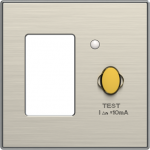 Color: Stainless Steel.   Cover plate for circuit breaker & RCD code: 8134.1, 8134.2 & 8134.3. 2CLA853400A1401 | 8427238166957