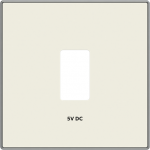 Color: Soft White.   Cover plate for USB charger code: 8185.2. 2CLA858520A1101 | 8427238163321
