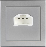 DCL lighting outlet, wall outlet, 85x85mm, aluminum 2TKA00000935 | 6438199002354