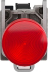 Pilot light, Harmony XB4, metal, red, 22mm, plain lens with BA9s bulb, lt 250V XB4BV64 | 3389110887198