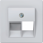 DELTA i-system aluminum-metallic Cover plate UAE connection socket suitable for Ackermann Cat. 3 1x 8-pole, 55x 55 mm DELTA switches and socket outlets � design and quality to perfection from Siemens. Due to its eternally stylish shapes and a multitu ...