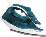 TEFAL | FV2839E0 | Steam Iron | 2400 W | Water tank capacity 270 ml | Continuous steam 40 g/min | Steam boost performance 185 g/min | Blue/White FV2839E0 | 3121040081945