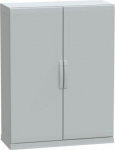 Floor standing polyester enclosure, Thalassa PLA, plain door, open bottom, 1250x1000x420mm, IP54, IK NSYPLAZ12104G | 3606480775642